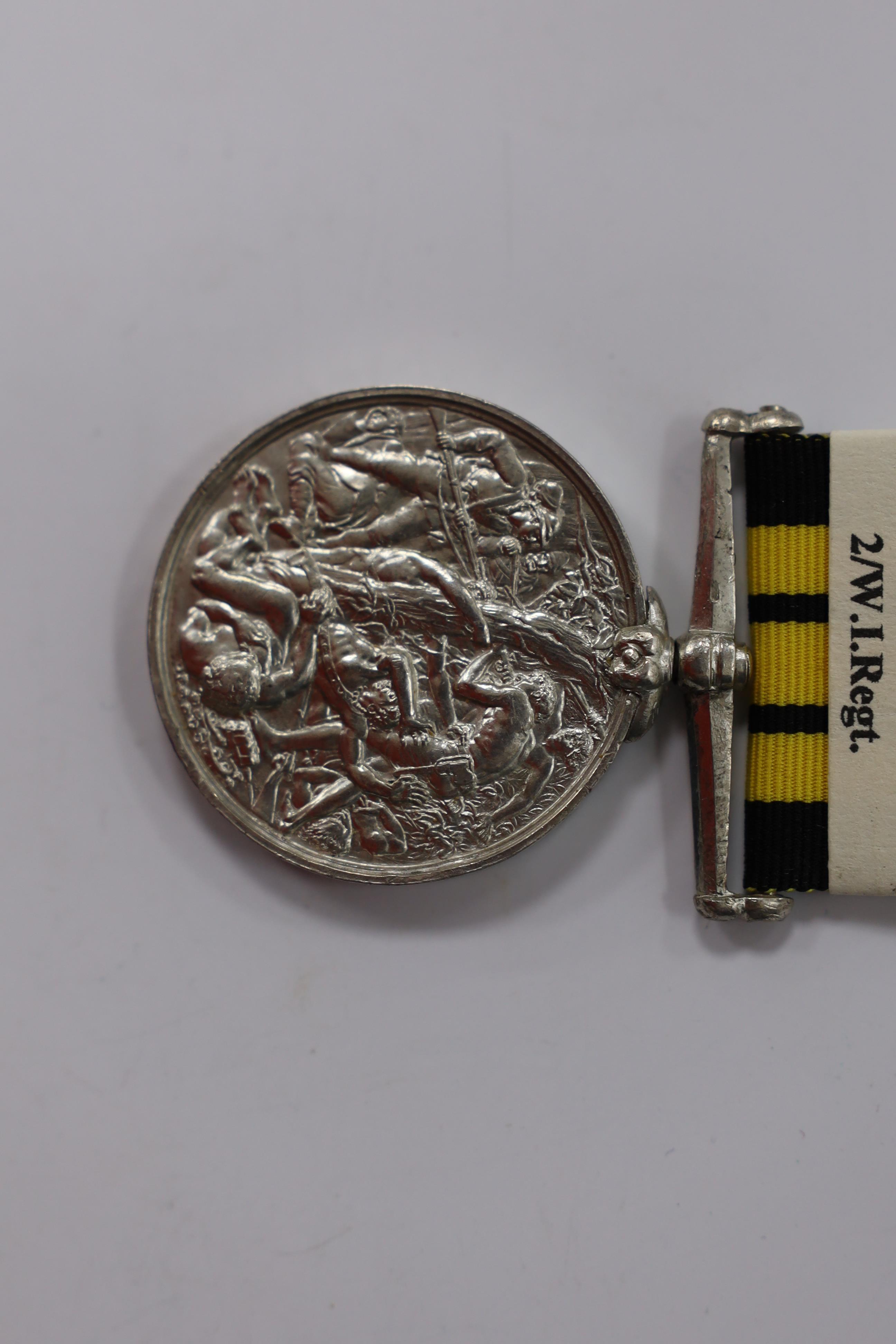 An Ashantee Medal 1874 to 1624 Pte E.Moon 2/W.I.Regt.